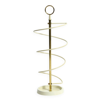 Extraordinary rare Mid Century Modern umbrella stand in string helix design