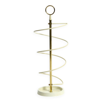 Support parapluie moderne du milieu du siècle en design hélicoïdal en corde, extrêmement rare.
