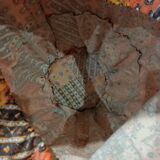 Travailleuse rotin vintage