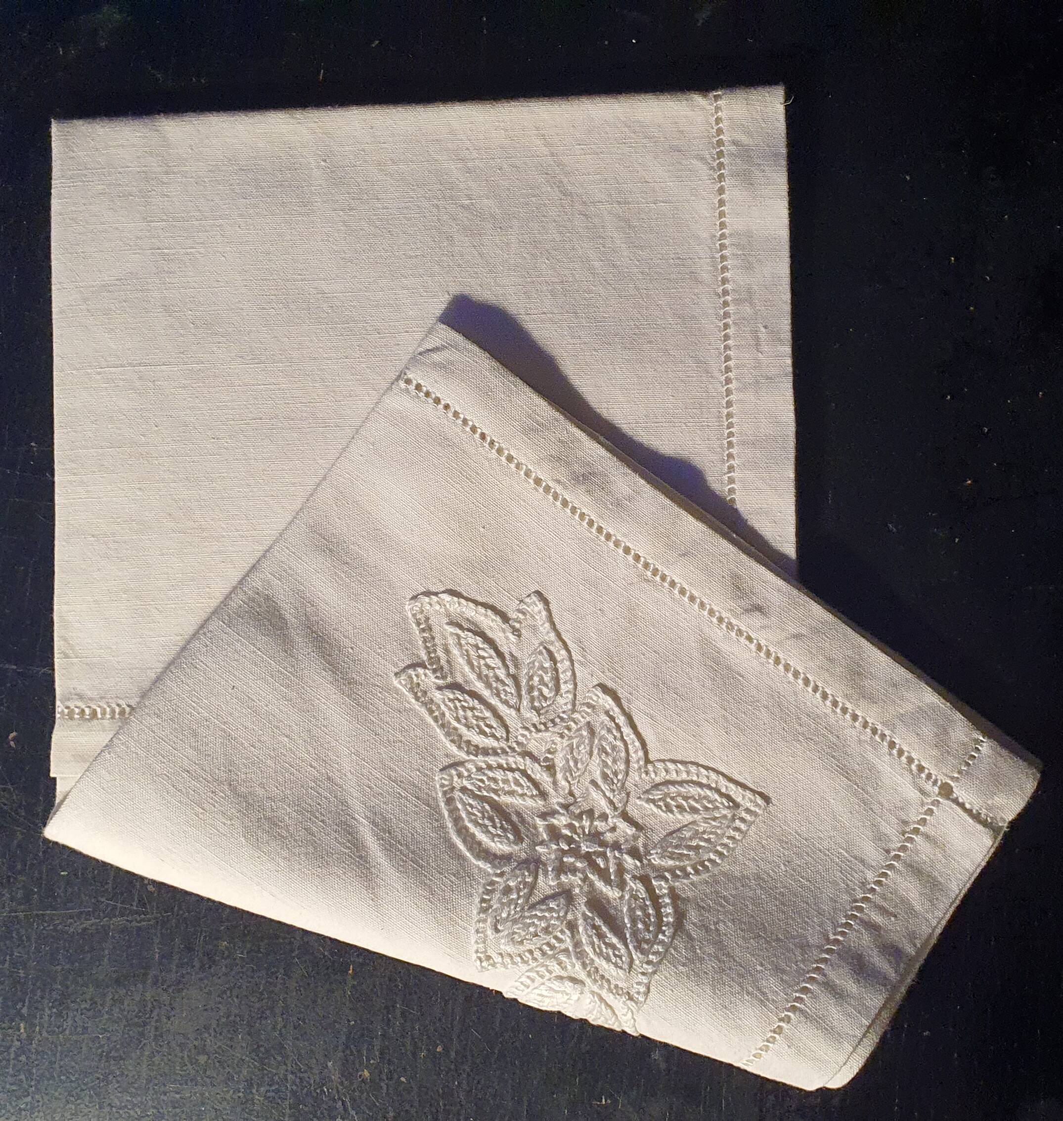 Embroidered tea tablecloth