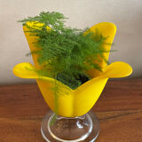 Flower vase made of glass paste