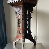 Antique Ottoman Turkish table with inlays and intricate carvings