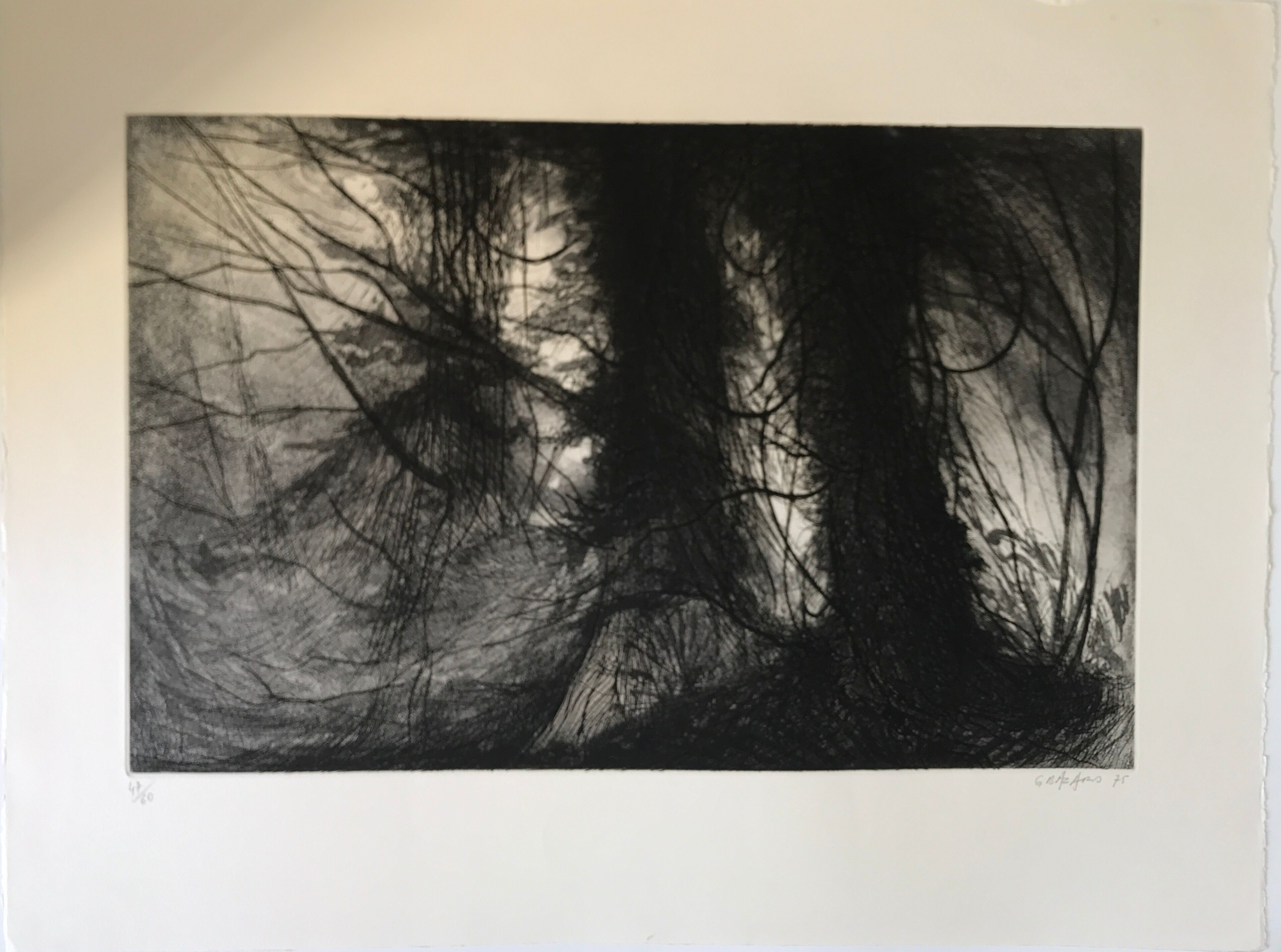 Bazard gilbert (born 1936) untitled, 1975. cutting-edge engraving and aquatint
