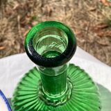 Green tarmac glass decanter with cap