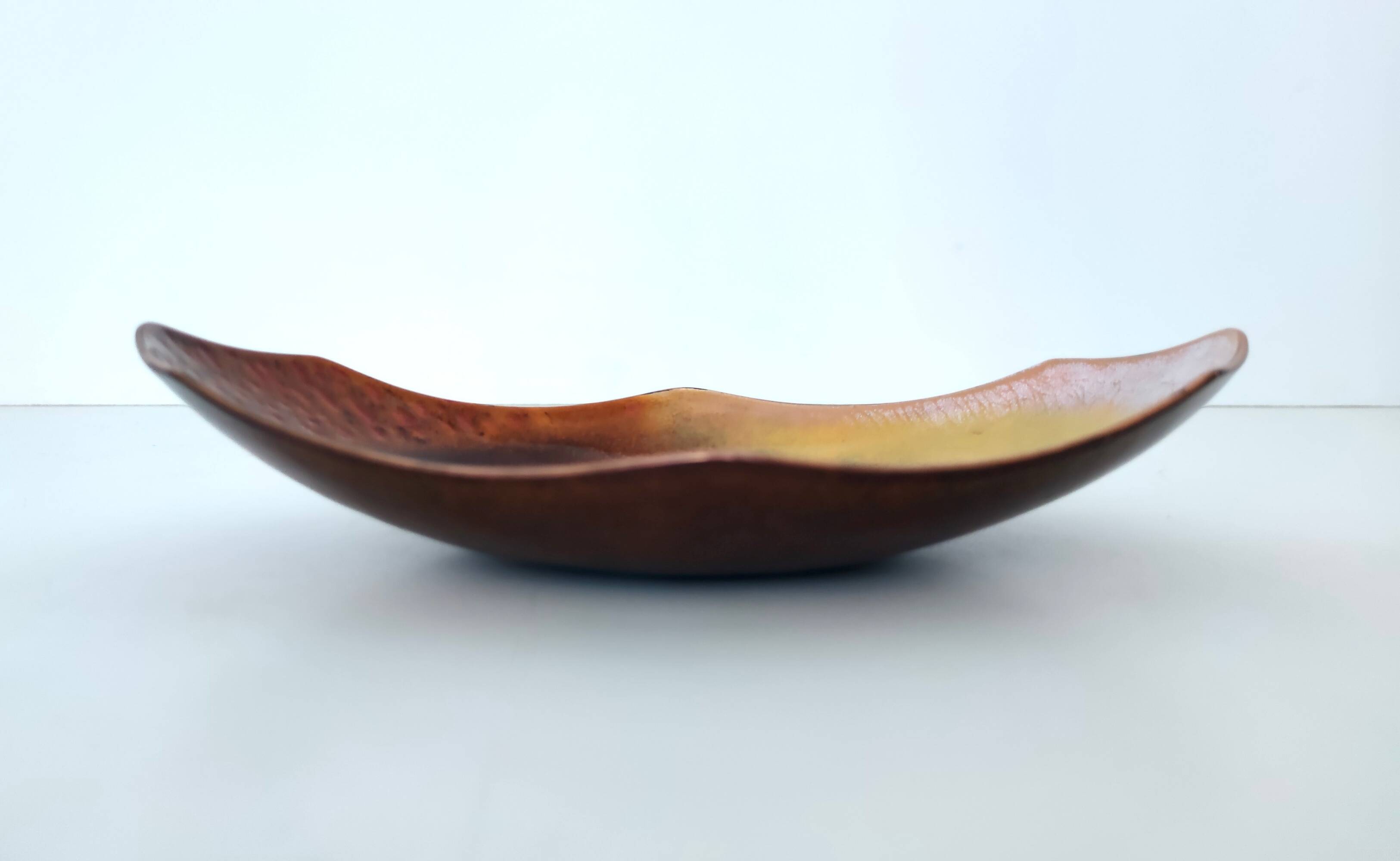 Enameled Copper Vide-Poche / Decorative Bowl Ascribable to Paolo De Poli