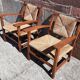 Paire de fauteuils paille (Josep Torres Clavé, 1936)