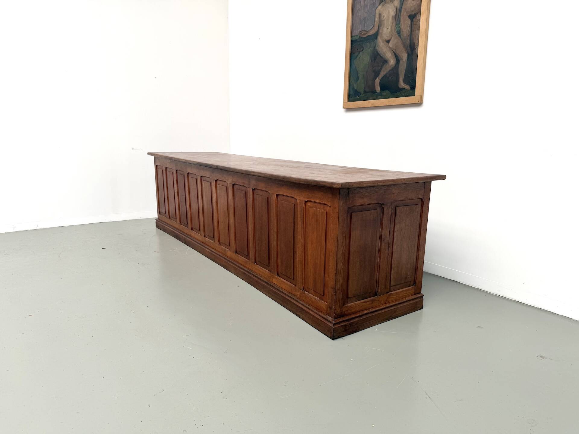 Comptoir de commerce en chêne XXL