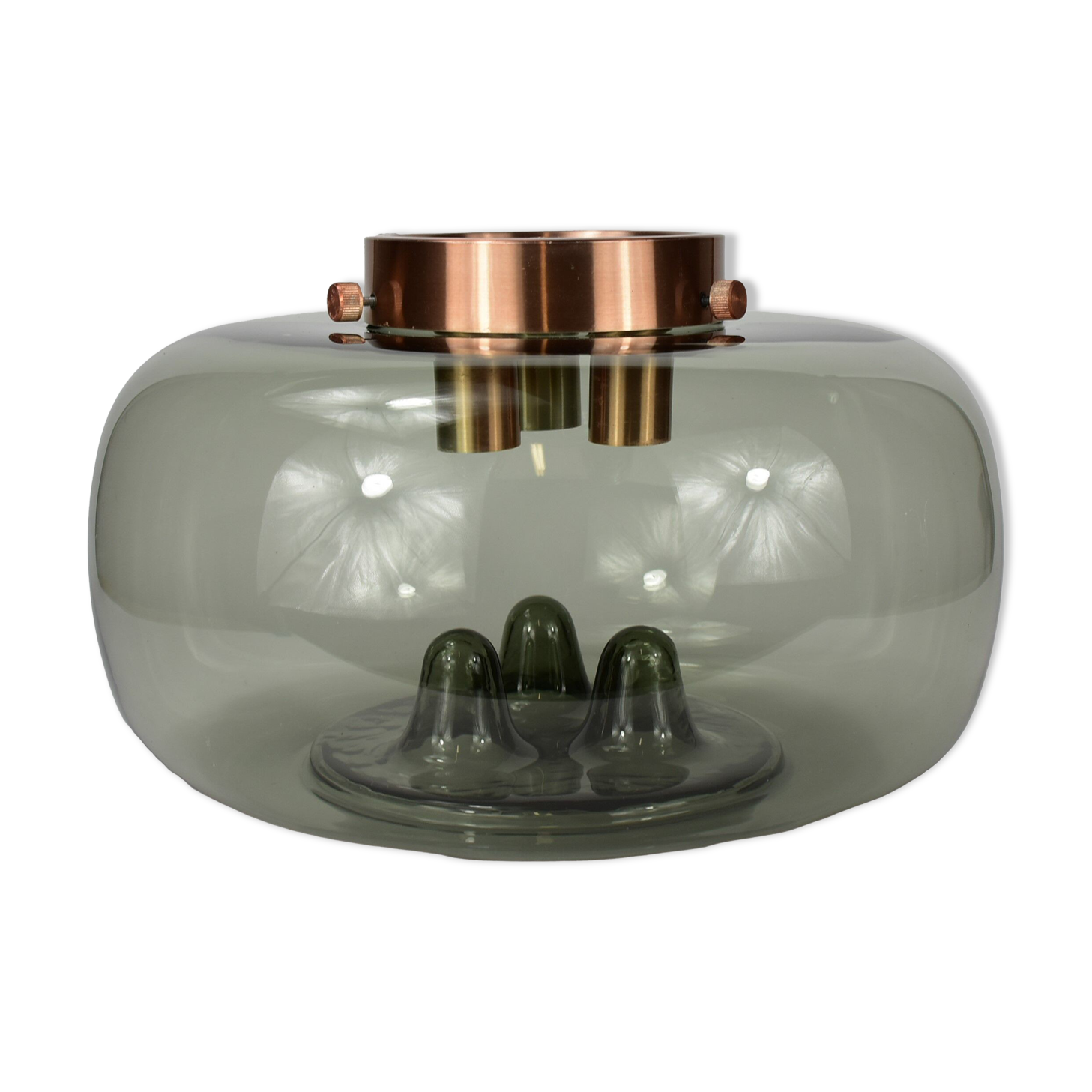 Vintage smoked ceiling lamp, raak