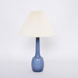 Rare lampe de table danoise bleue du milieu du siècle par Esben Klint pour Holmegaard