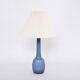 Rare blue Danish Mid-Century table lamp by Esben Klint for Holmegaard