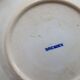 6 antique deep plates, blue and white Dresden porcelain