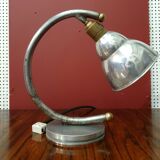 Modernist office lamp - patinated metal - ca 1950