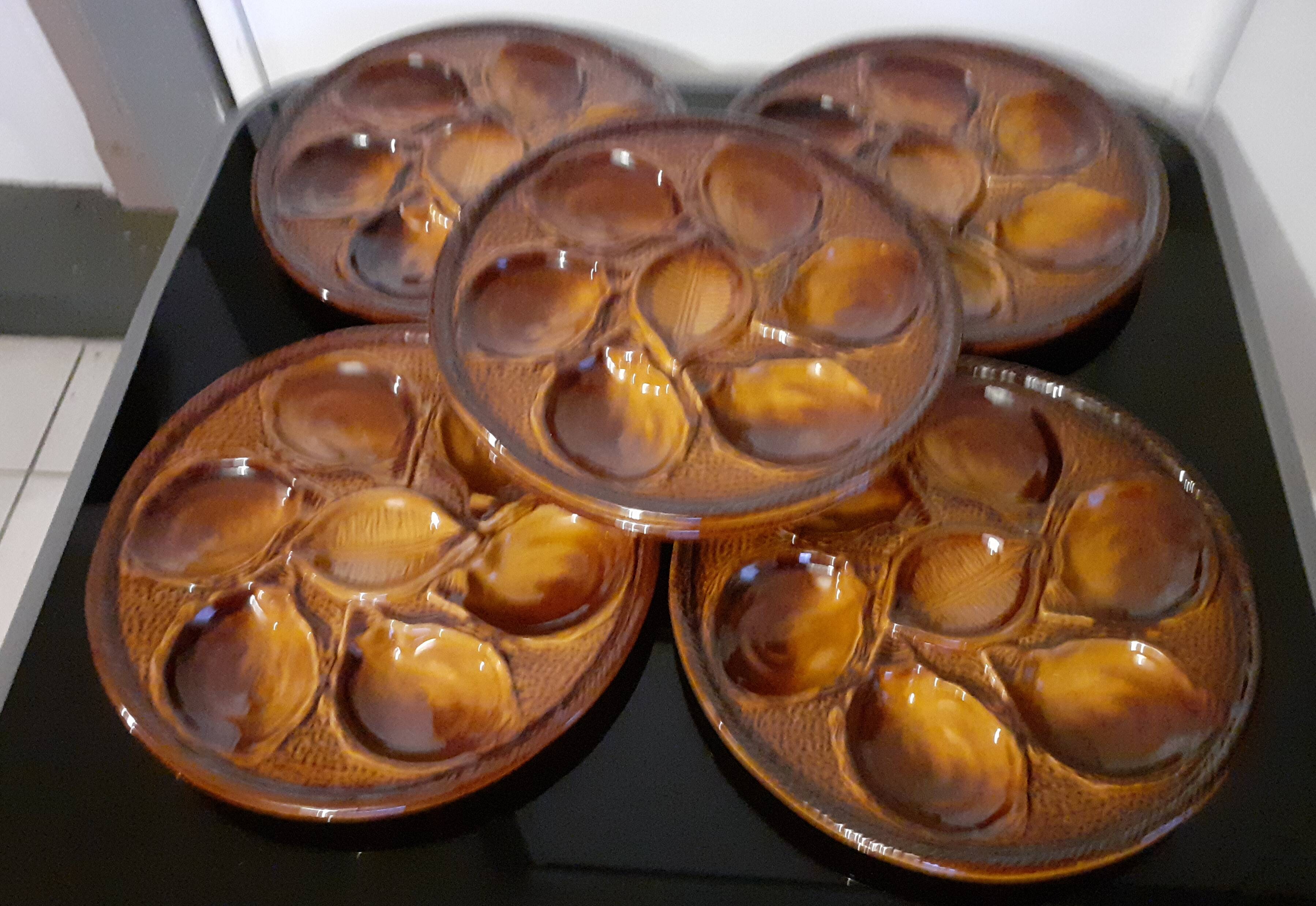 Saint-Clément / Set of 6 oyster plates