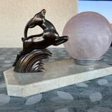 Art deco lamp antelope