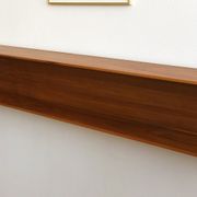 Wooden open wall shelf, 200cm, designed by Walter Wirz for Wilhelm Renz, Germany