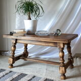 Country coffee table western vintage oak