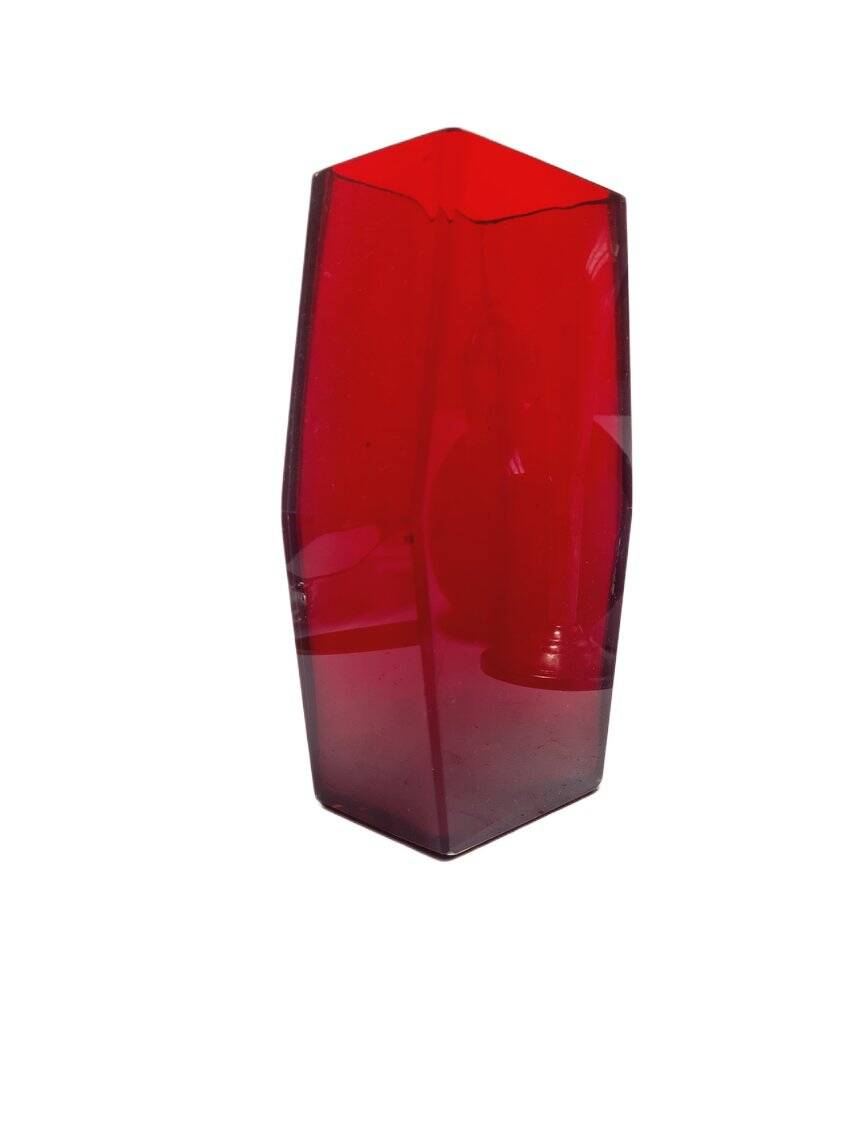Art Deco glass vase by Joseph Hoffmann from Moser, Czechoslovakia, 1930s