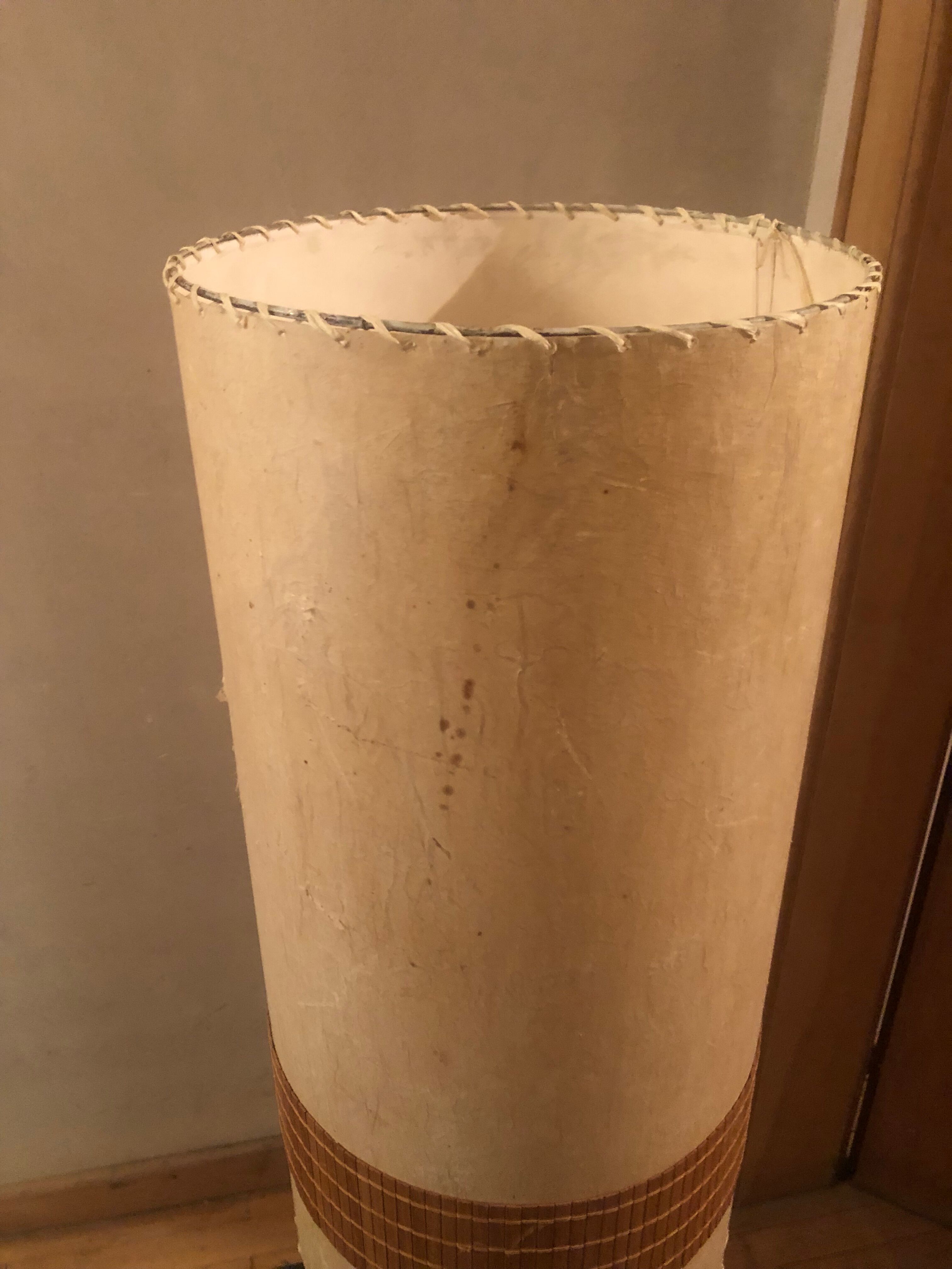 Scandinavian tripod floor lamp with 60s lampshade