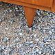 Chest of drawers from the 50s-60s in golden mahogany 4 drawers feet bobbin