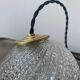 Lot 3 vintage suspension lamps in molded glass