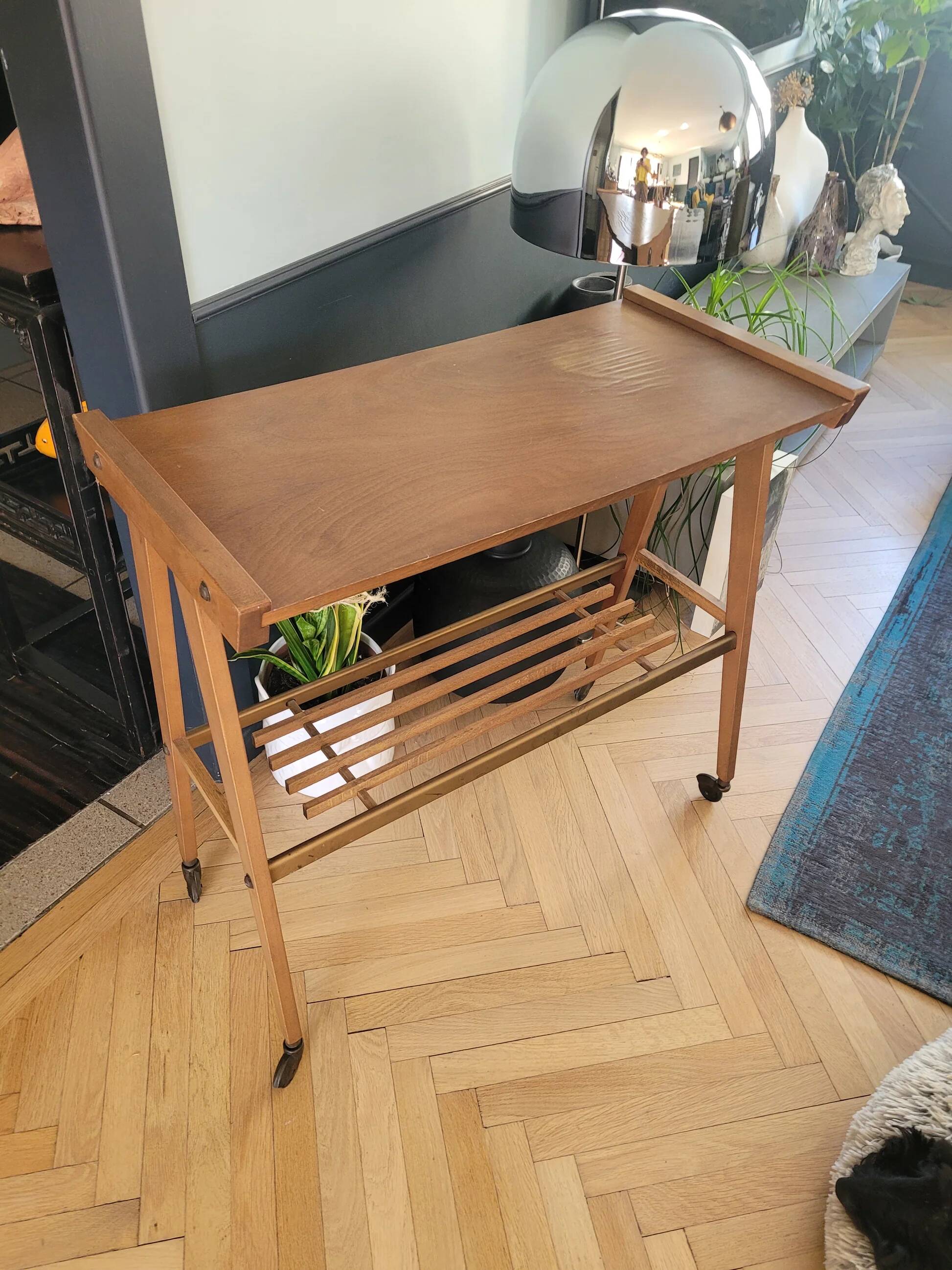 Ciatti wooden trolley on wheels
