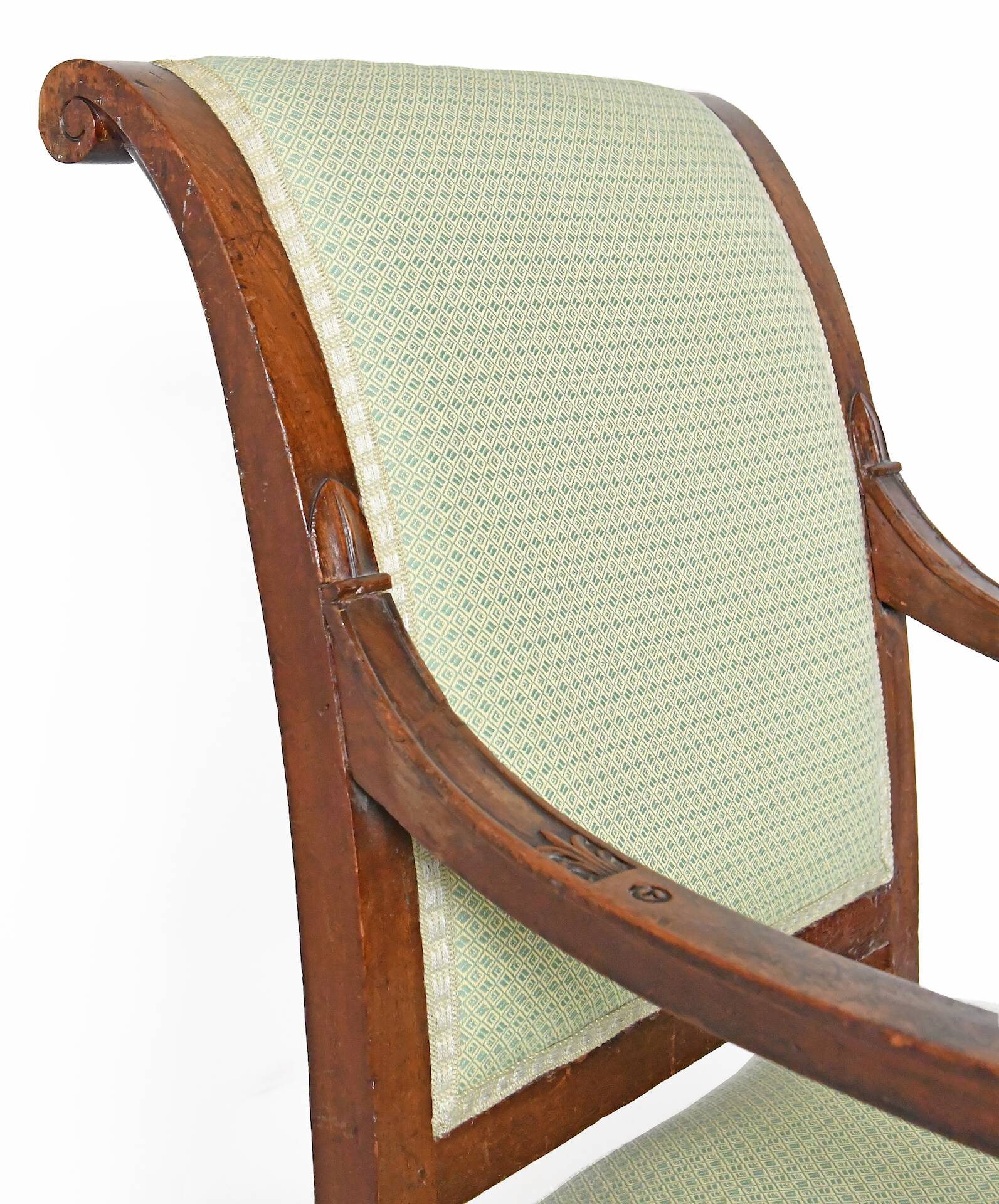 Pair of Restoration period cabriolet armchairs