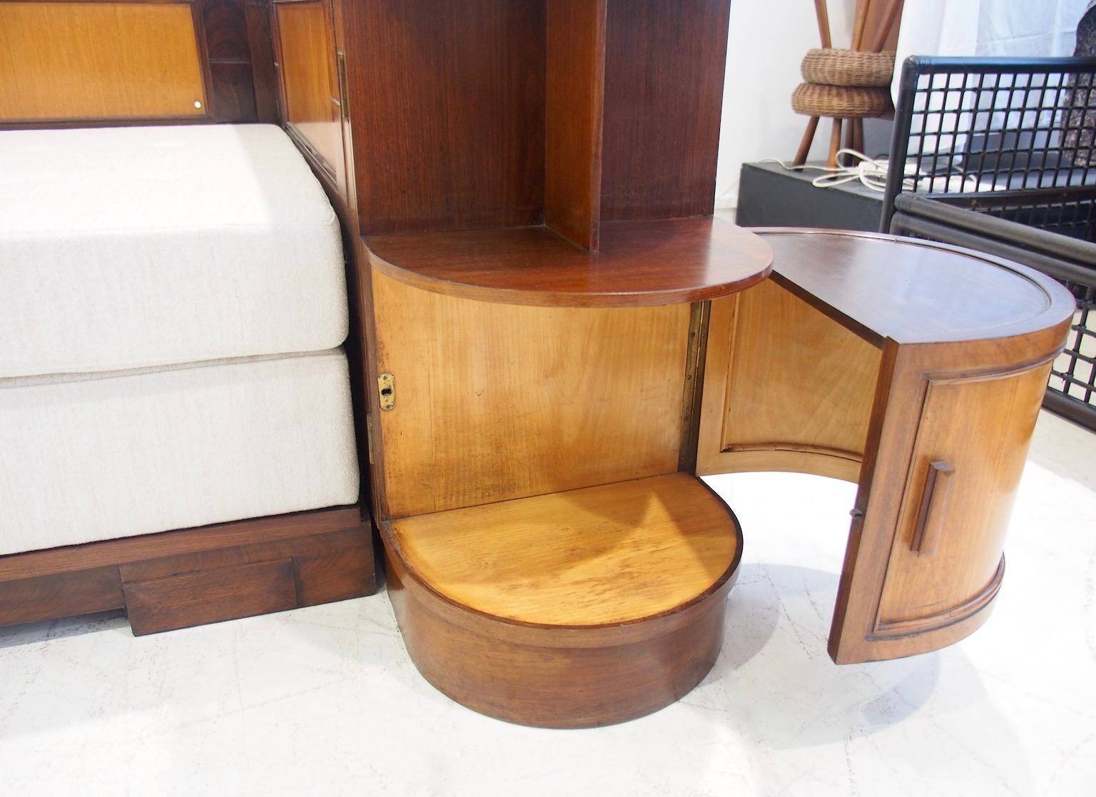 Mid-century meridian by Giuseppe Gibelli with bedside table.