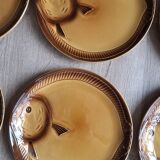 Set of 6 fish plates from Moulin des Loups