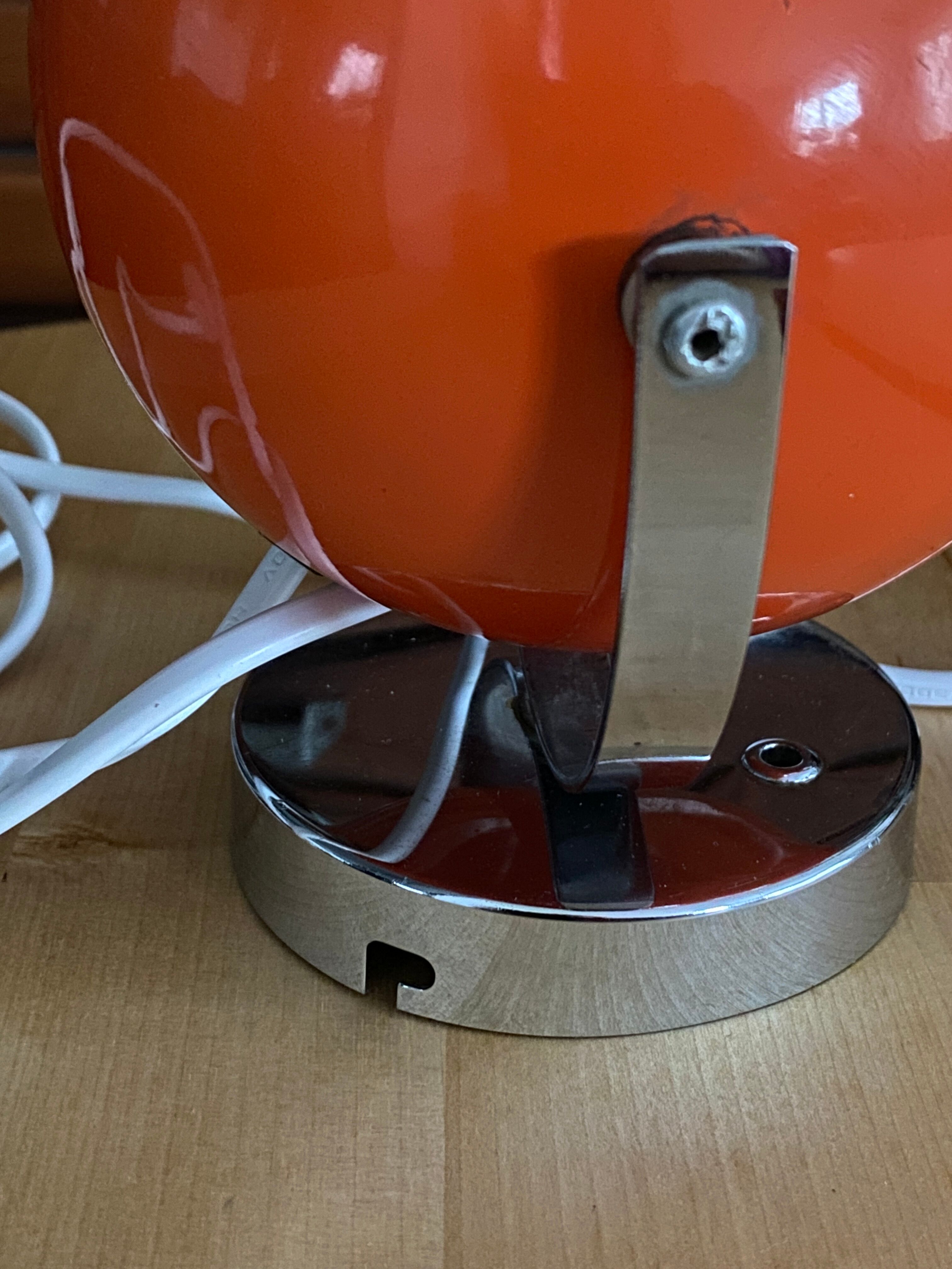 Vintage orange Eye Ball lamp