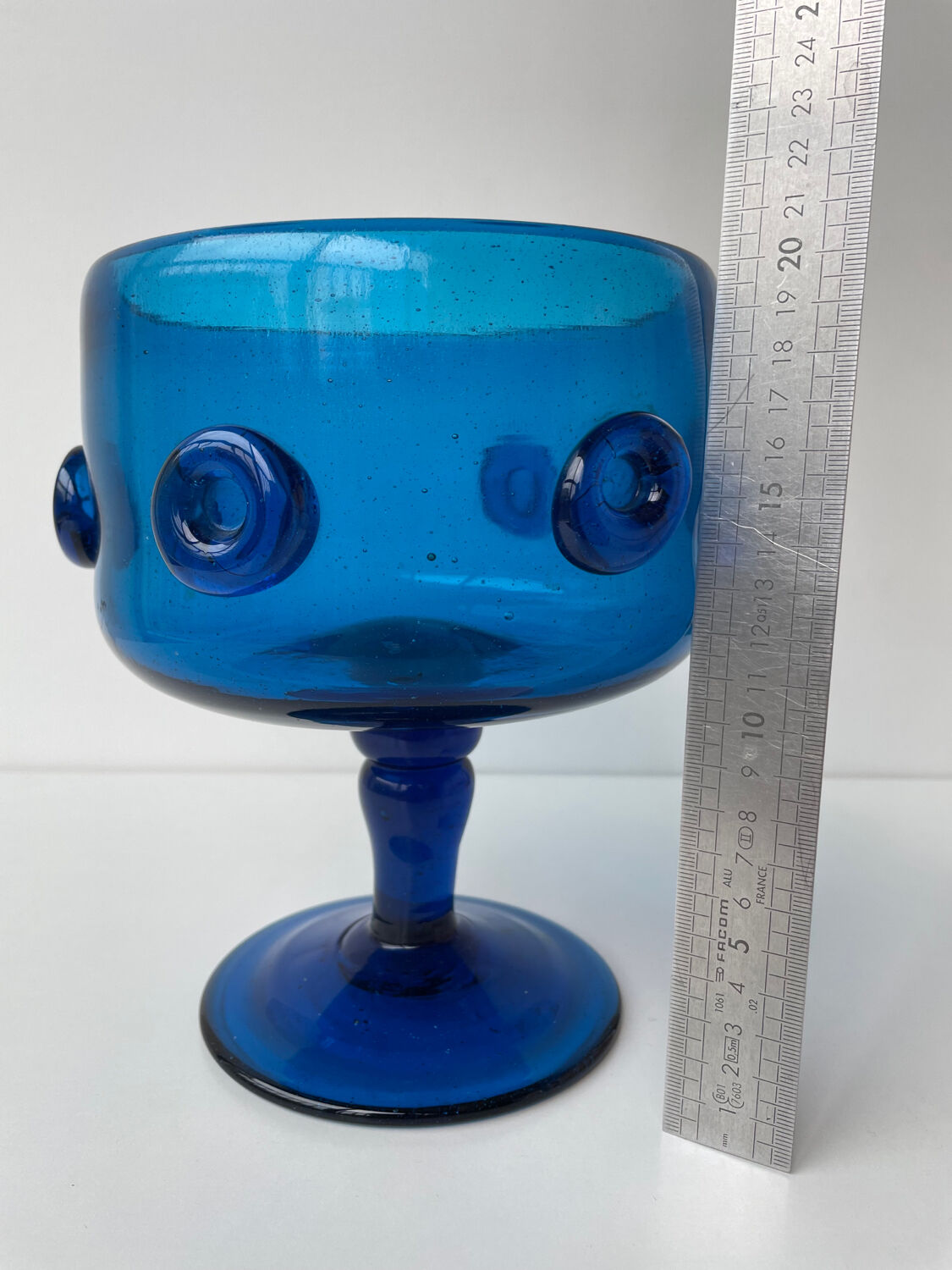 Blown glass vase from the 1970s