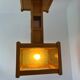 1960s wooden stained glass pendant light
