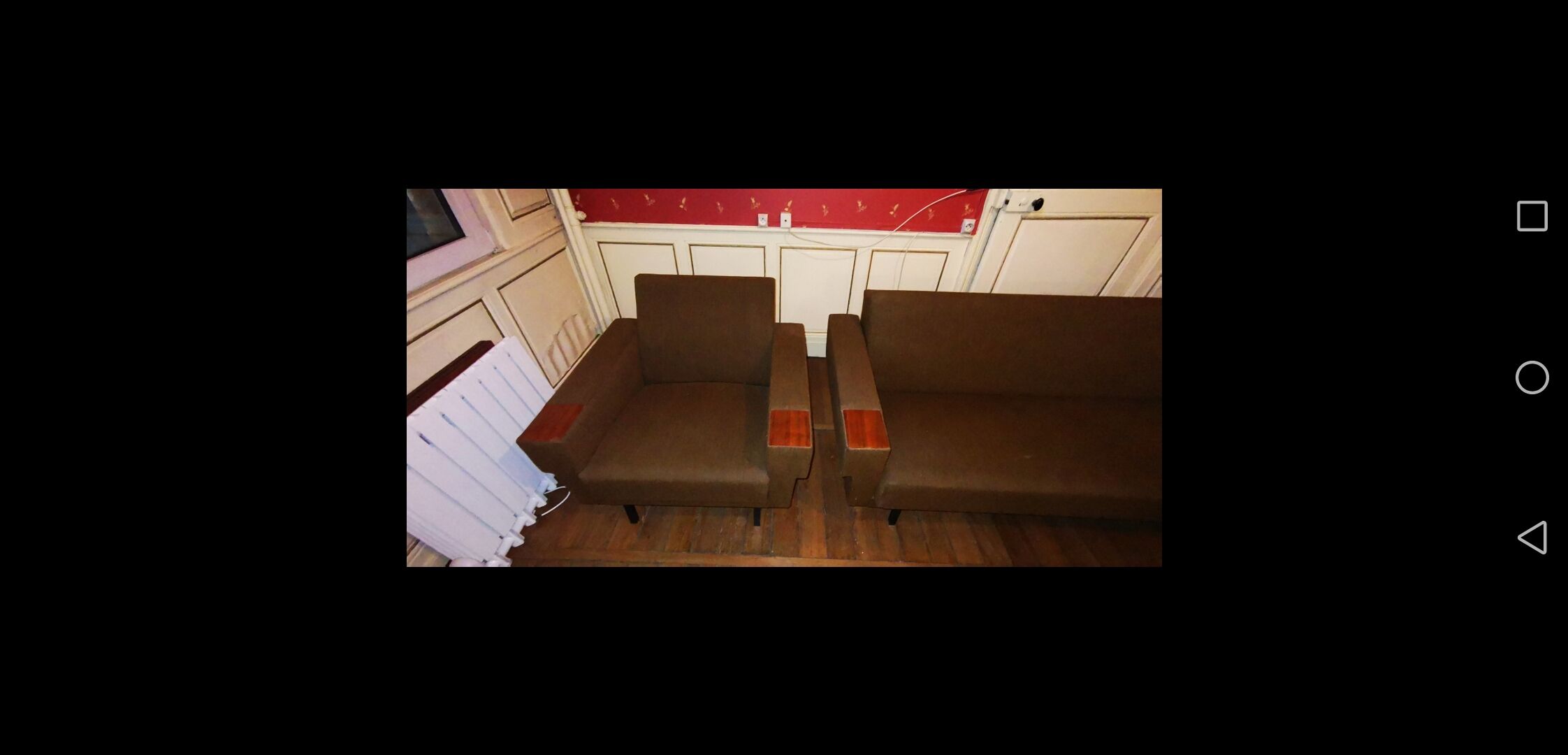 Sofa sofa daybed convertible 60 years 70 khaki