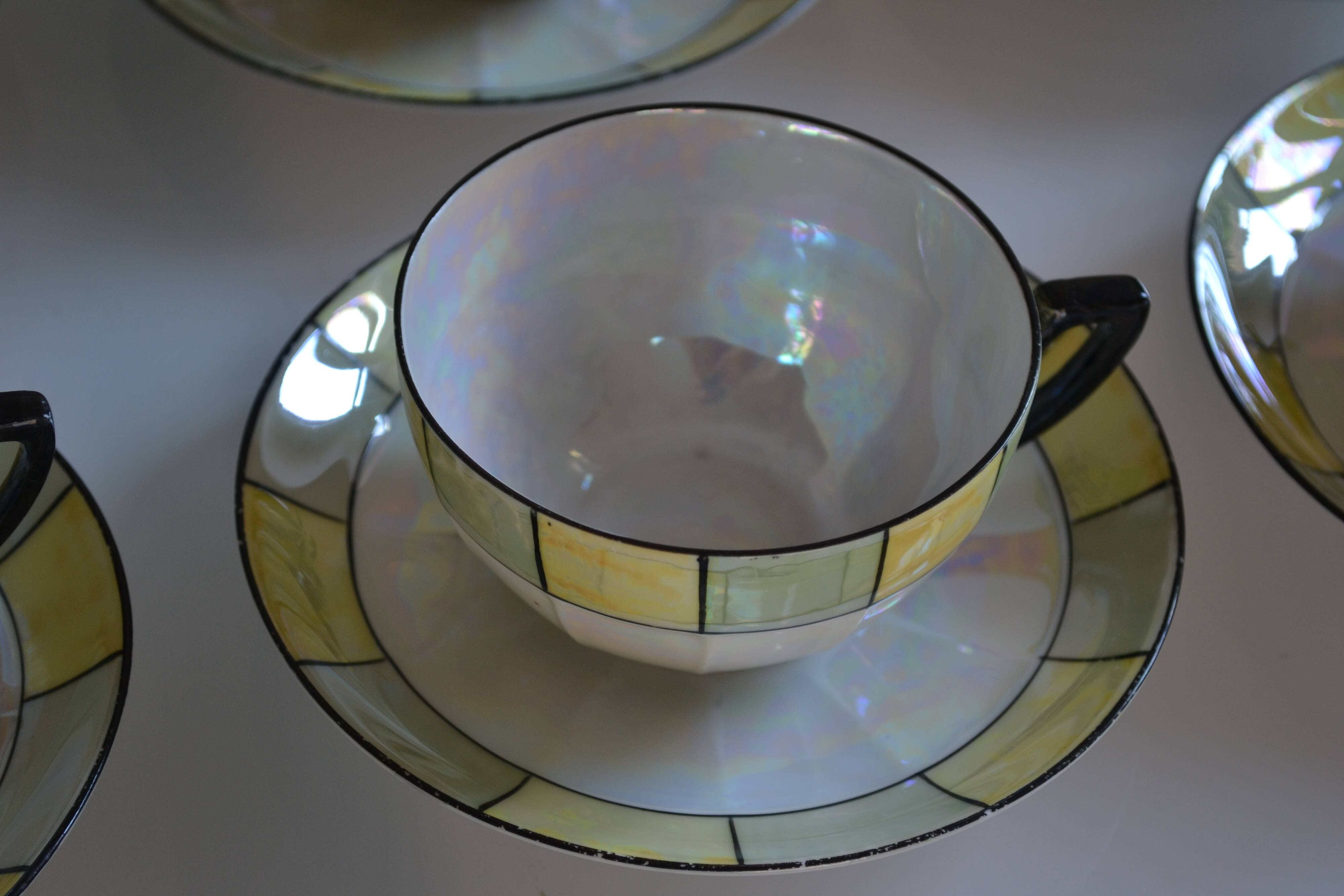 Art Deco porcelain tea or coffee set Czechoslovakia 1930