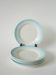 Set of 6 Tie & Dye Blue dessert plates, 1960