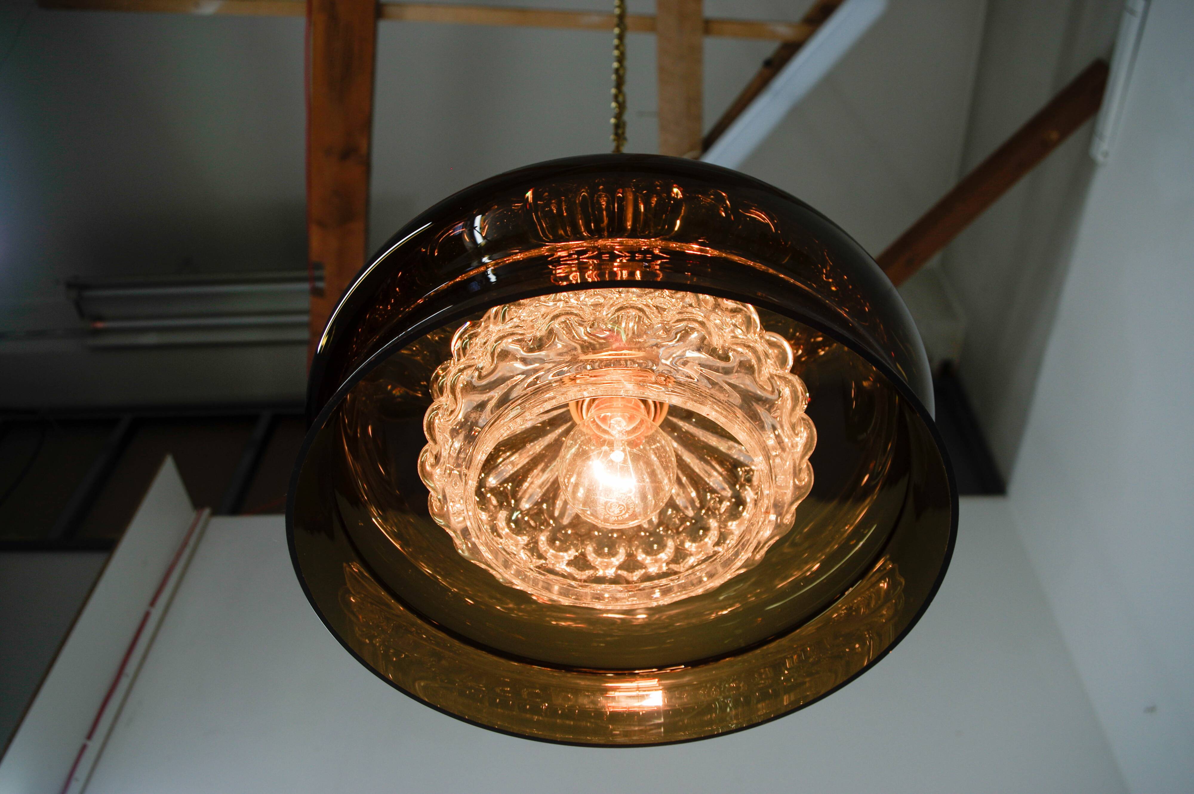 Pendant by Carl Fagerlund for Orrefors, 1970s