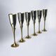 Brutalist silver plated glasses, set of 6, Spain, 1970s