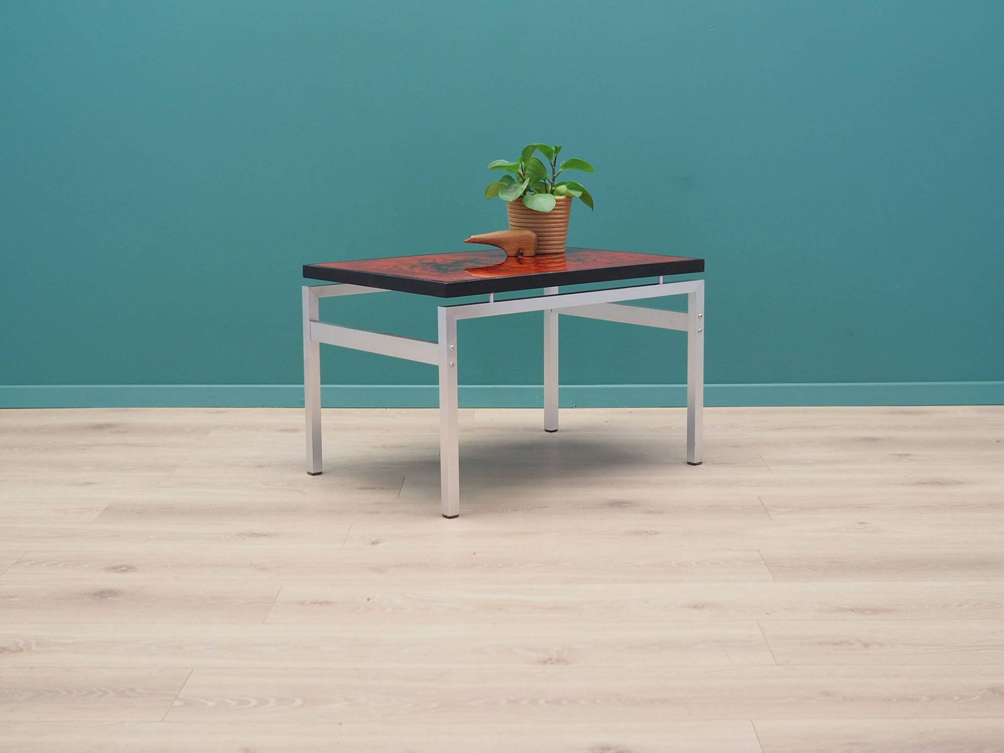 Glass coffee table, Danish design, 1970s, designer: Jean Rene