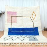 Handmade Berber rug 2/2m square