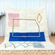 Handmade Berber rug 2/2m square