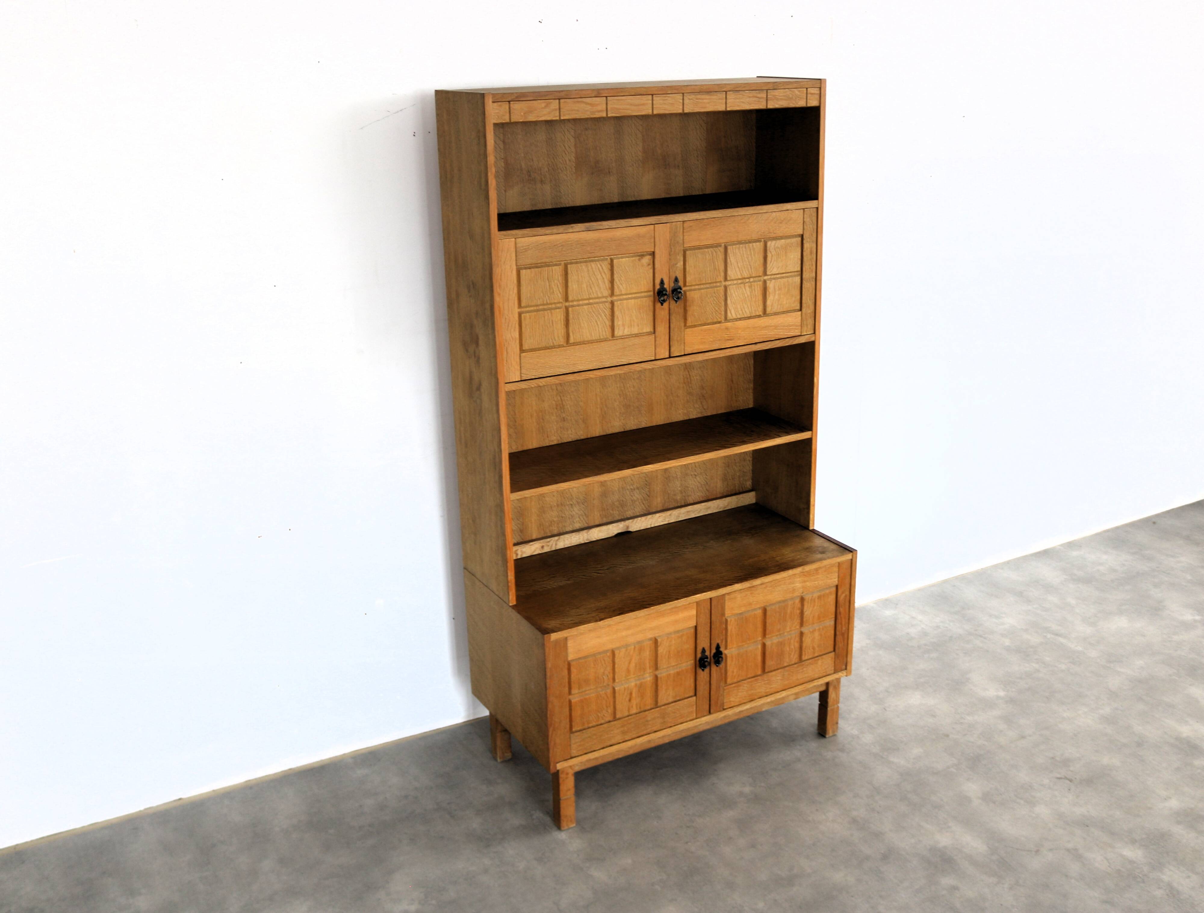 brutalist bookcase | wall cabinet | oak | 60s | Danish (2)
