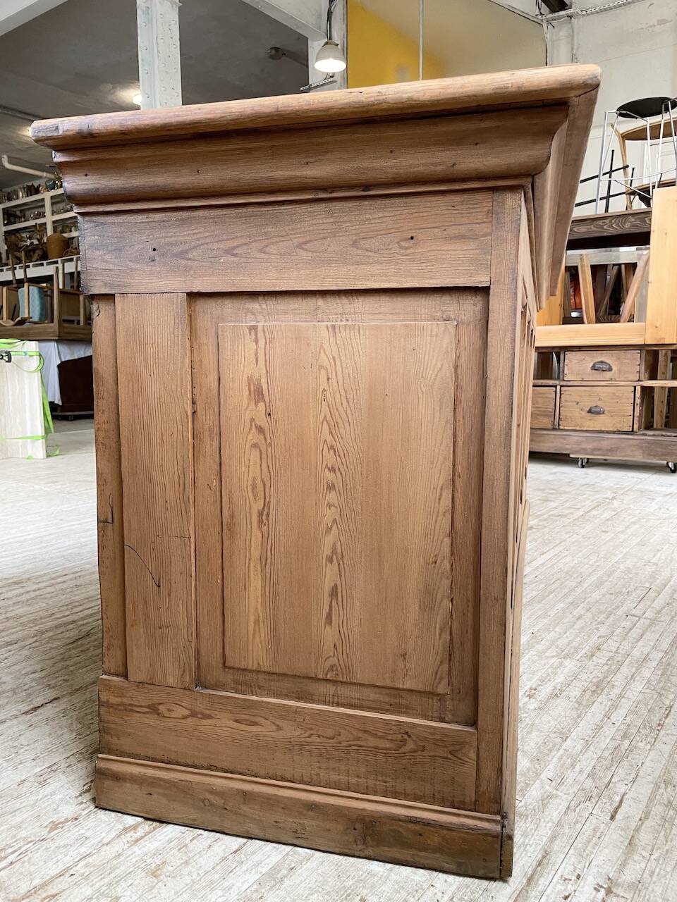 2m pine counter or central island with storage