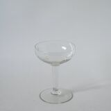 Magnificent set of 6 mismatched crystal champagne glasses 1930-1950 11 x 9 cm. In excellent condition