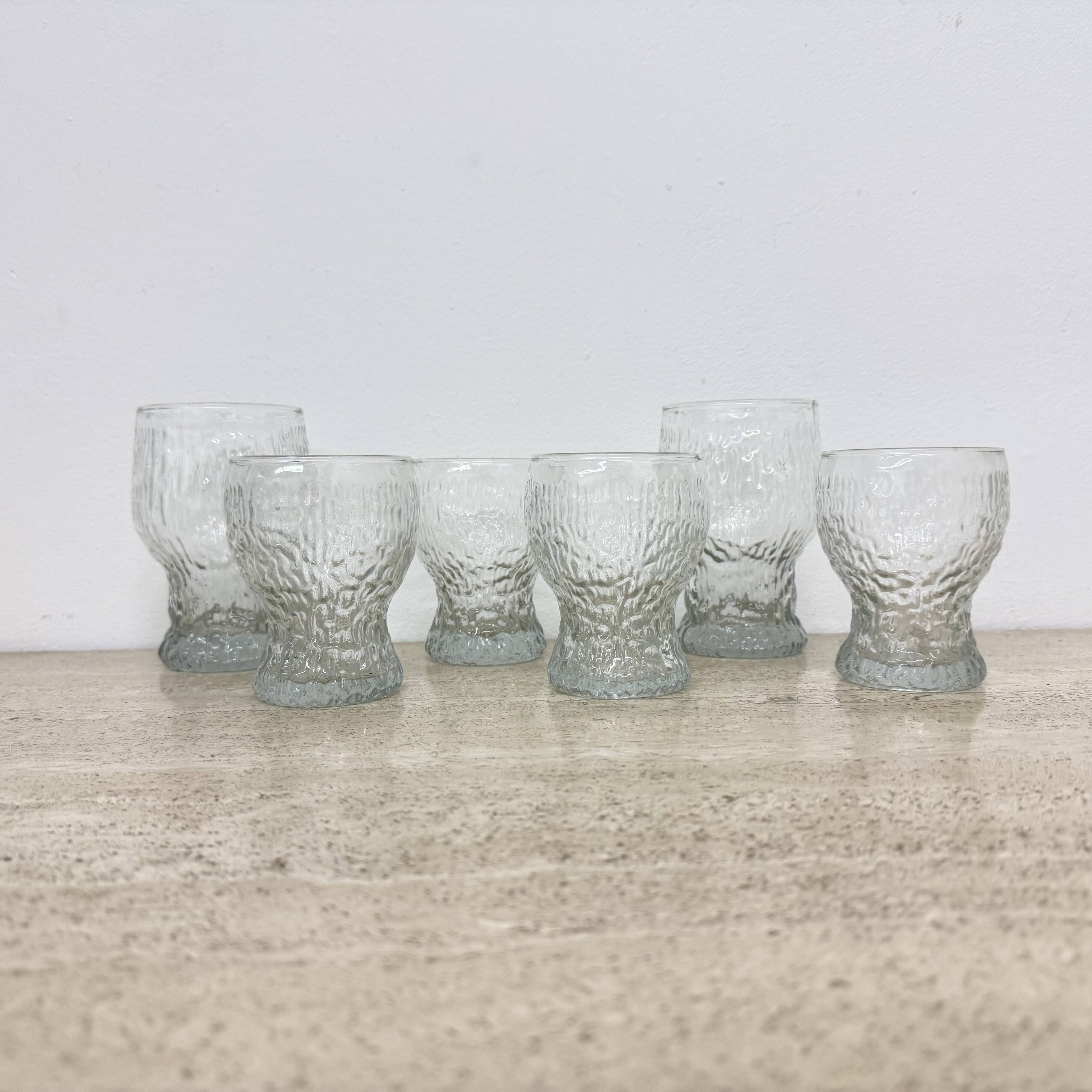 Set of 6 vintage drink glasses Ravenhead Siesta by Hardie Williamson , 1970