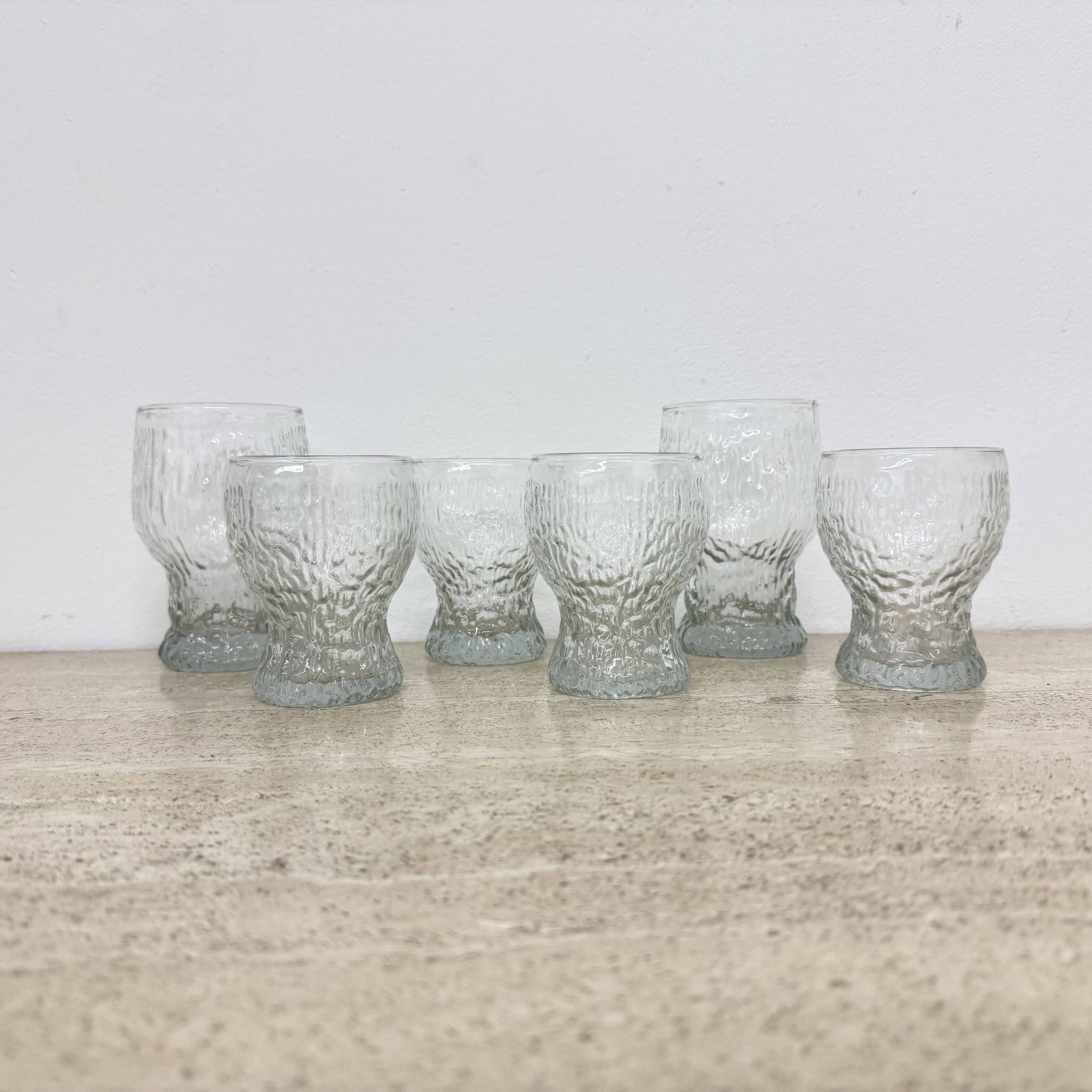 Set of 6 vintage drink glasses Ravenhead Siesta by Hardie Williamson , 1970