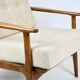 Danish Vintage Beige Boucle Armchair, 1970s