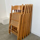 Lot 6 folding wooden chairs and vintage rattan canning year 60