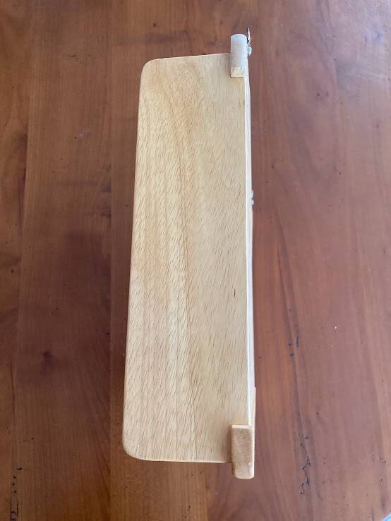 Wooden wall-mounted mail and key holder