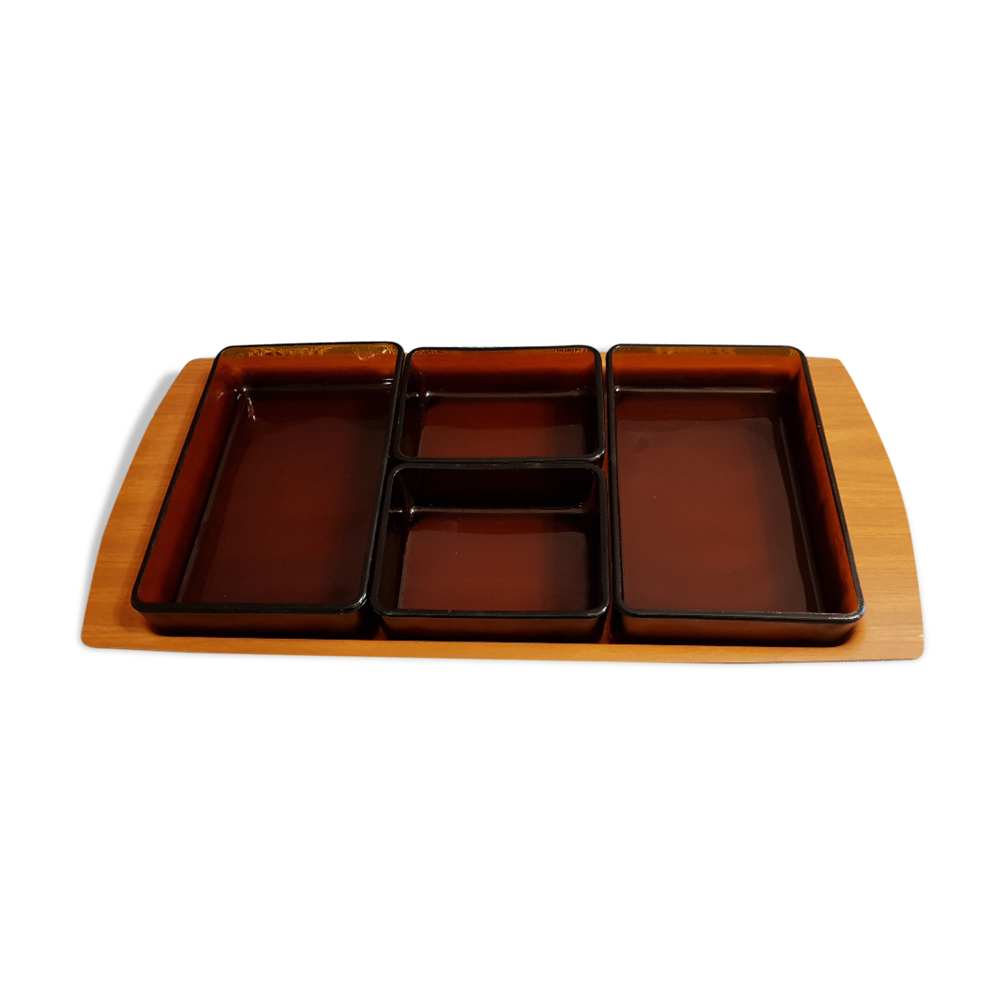 Set tray appetizer vintage Vereco France