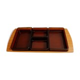 Set tray appetizer vintage Vereco France