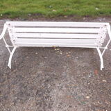 1960s cast iron and wood bench